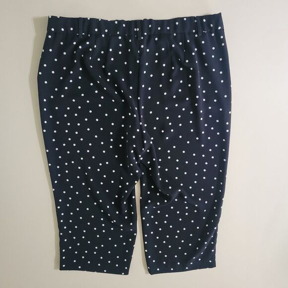 Talbots Navy Dotty Print Capris Pant - Picture 13 of 15